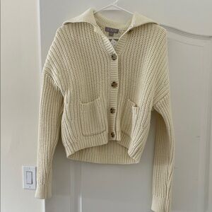 NWT J. Crew Collared crewneck cropped cardigan
